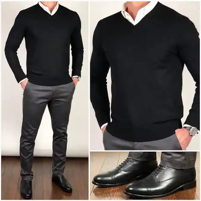 Charcoal & Monochrome Knitwear - Navigating the Modern Hybrid Workspace