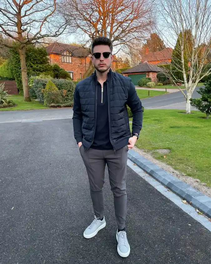 Charcoal Monochrome Layering - Mastering The Hybrid Workday