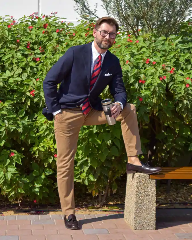 Classic Navy and Earthy Khaki Prep - Elevating Modern Hybrid Workwear
