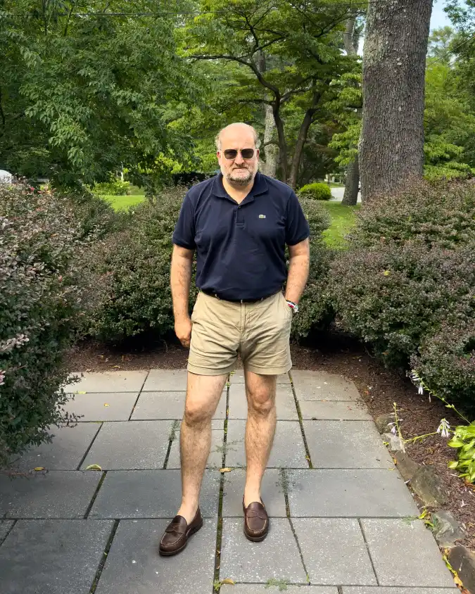 Classic Navy and Earthy Khaki Relaxed Fit Resort Wear - Mastering Summer Loafer Sophistication