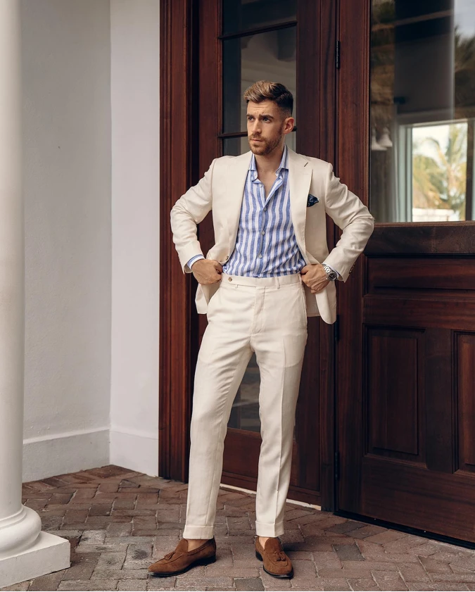 Cream Soft-Tailored Suit - Beating Heat in Professional Settings