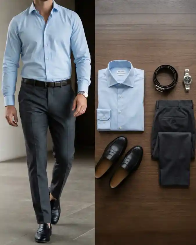 Crisp Blue and Grey Business Casual - Mastering the Summer Job Interview