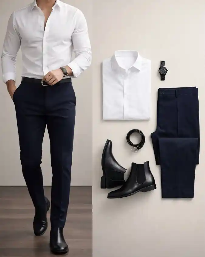 Crisp Navy and White - Professional Interview Core