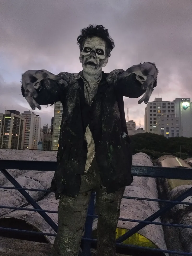 Decayed Zombie Gentleman with Shredded Suit Jacket