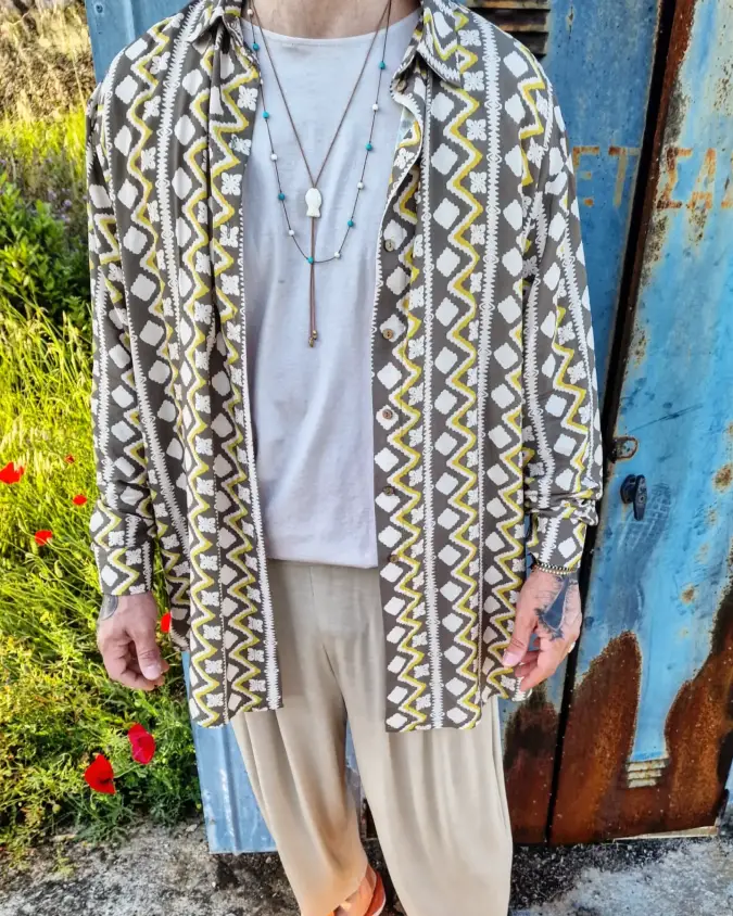 Desert-Tone Relaxed Boho Layering - Effortless Weekend Outing
