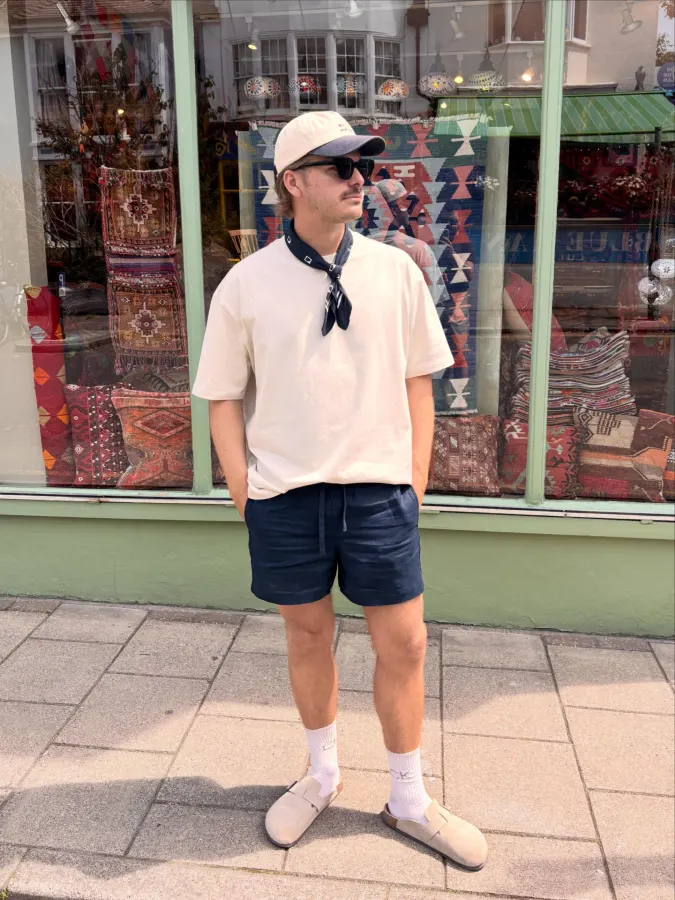 Earth-Toned Relaxed Casual Menswear - Elevating Warm-Weather City Commutes