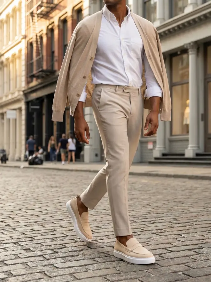 Earth-Toned Relaxed Fit Office Core - Mastering Sophisticated Summer Loafers