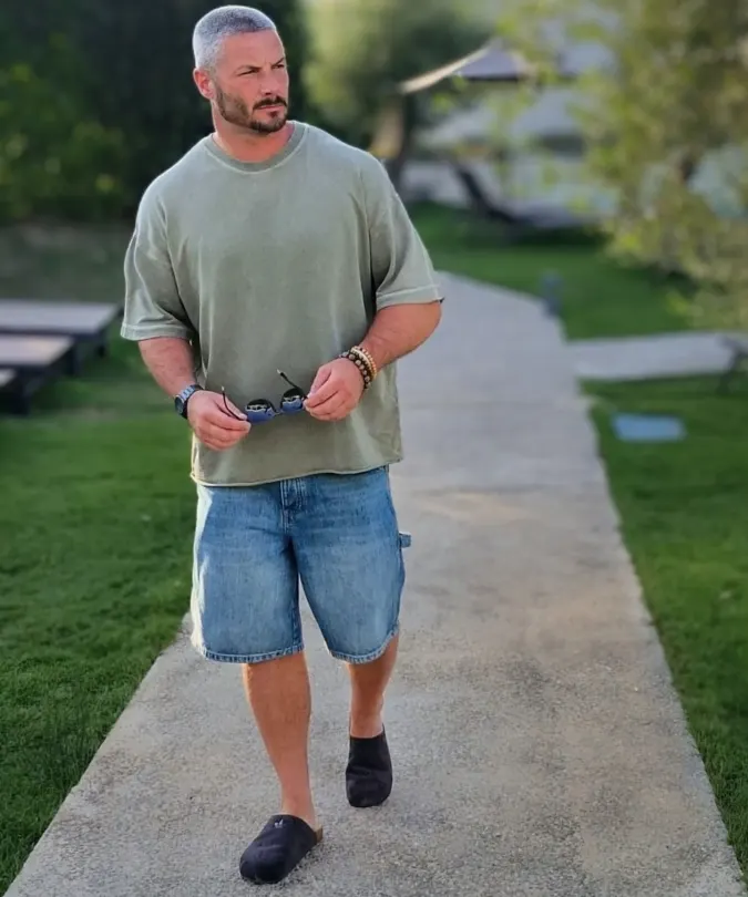 Earthy Green Relaxed Shorts Look - Essential Vacation Outfitting
