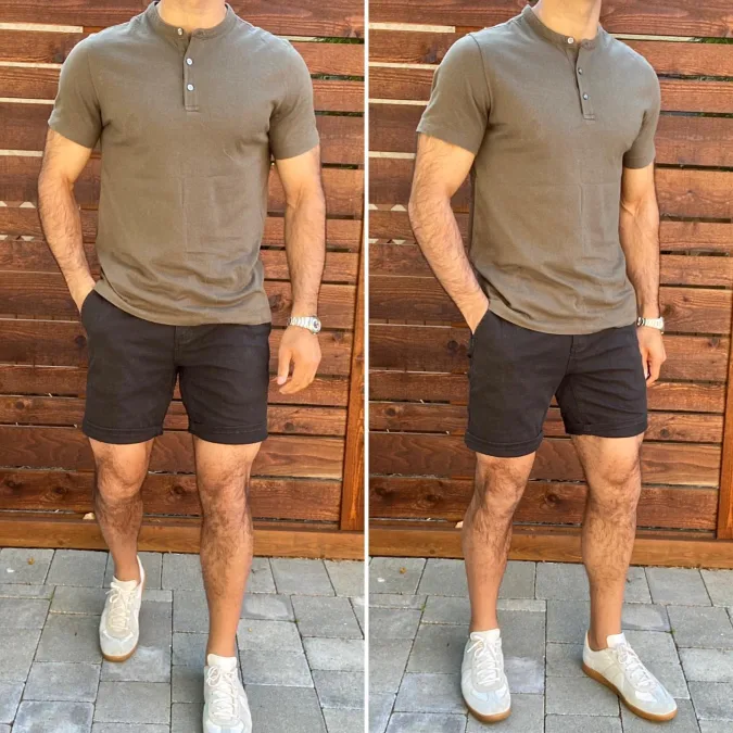 Earthy Olive Tailored Casual - Proving Shorts Belong in Smart Wardrobes