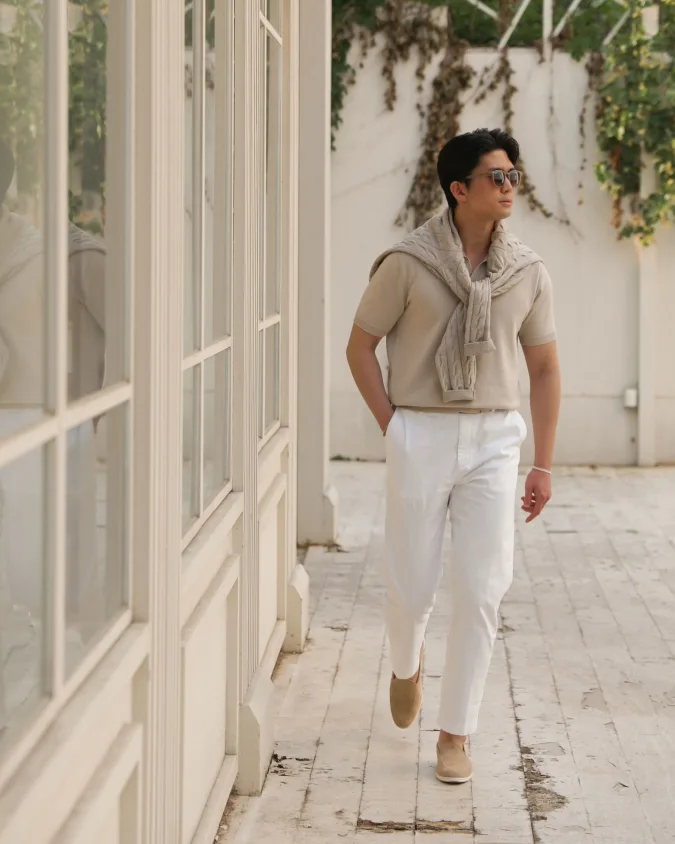 Earthy Tonal Relaxed Fit - Resort Wear Elegance