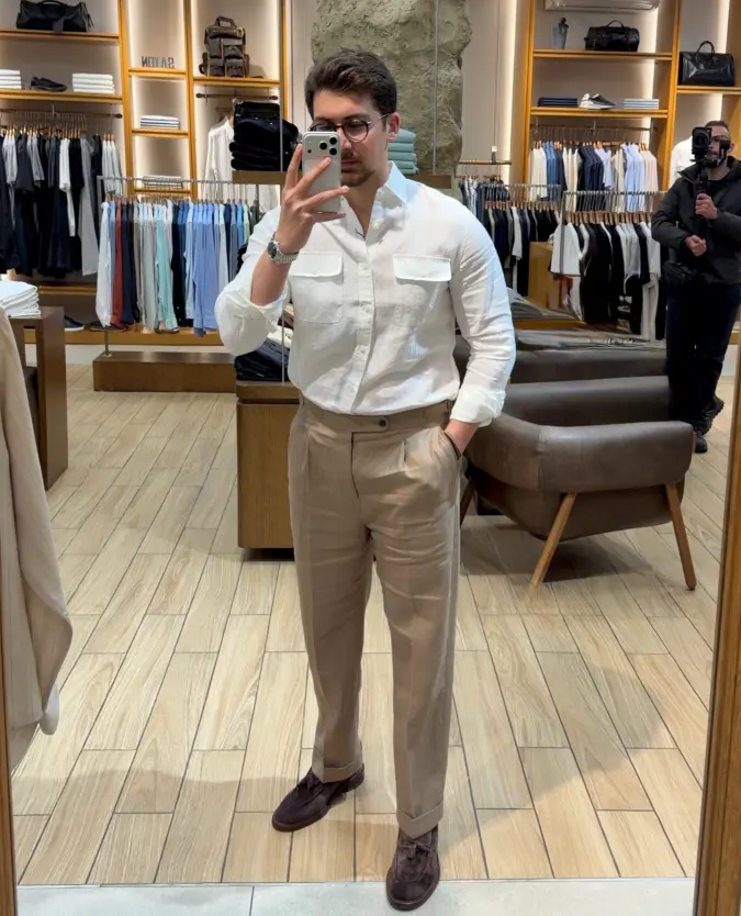 Earthy Tonal Relaxed Linen - Elevating Summer Resort Wear