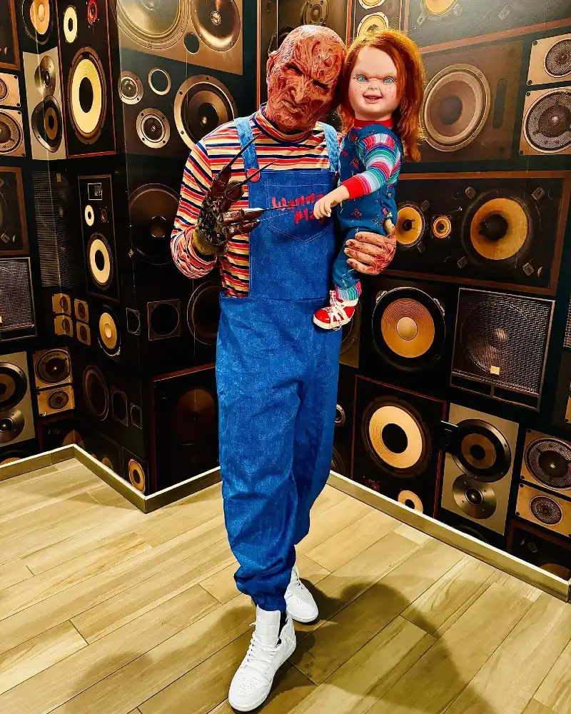 Freddy-Chucky Hybrid Overalls with Razor Glove and Doll