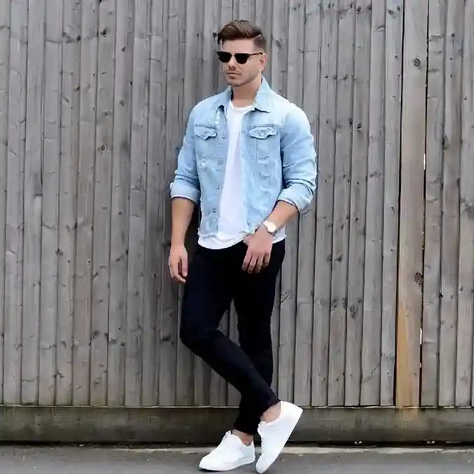 Light Blue Denim & Matte Black - Sharp Urban Streetwear