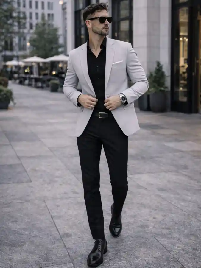 Light Gray Soft-Tailored Blazer – Redefining the Chinos and Blazer Uniform