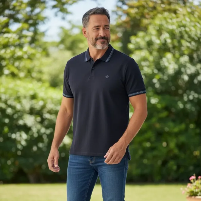 Minimalist Navy Classic Fit Polo - Anchoring Summer Casual
