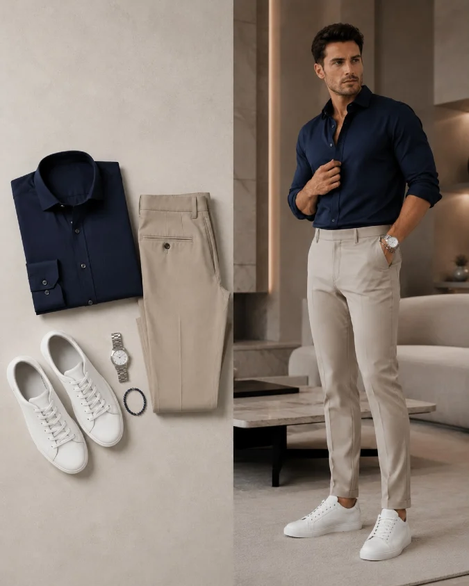 Navy & Stone Smart-Casual - Elevating the Hybrid Workspace