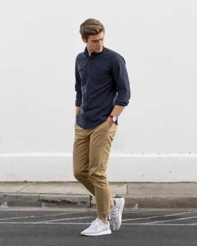Navy and Khaki Utilitarian - Smart Casual City Staples