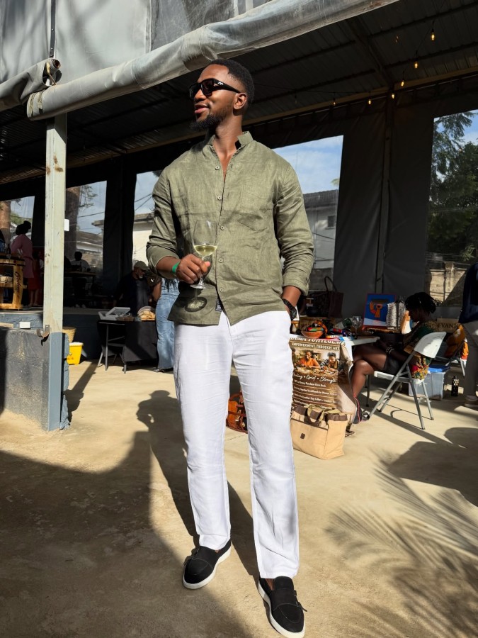 Olive Green Relaxed Linen Resort Wear - Redefining Summer Loafer Outfits