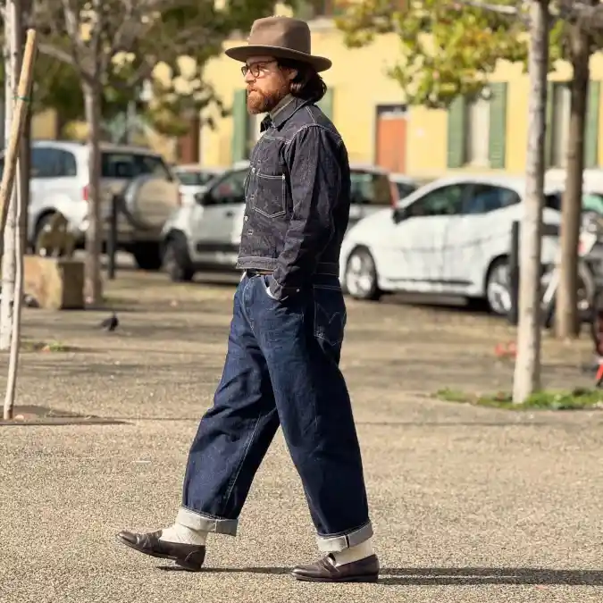Rugged Indigo Minimalism Elevated Casual Workwear