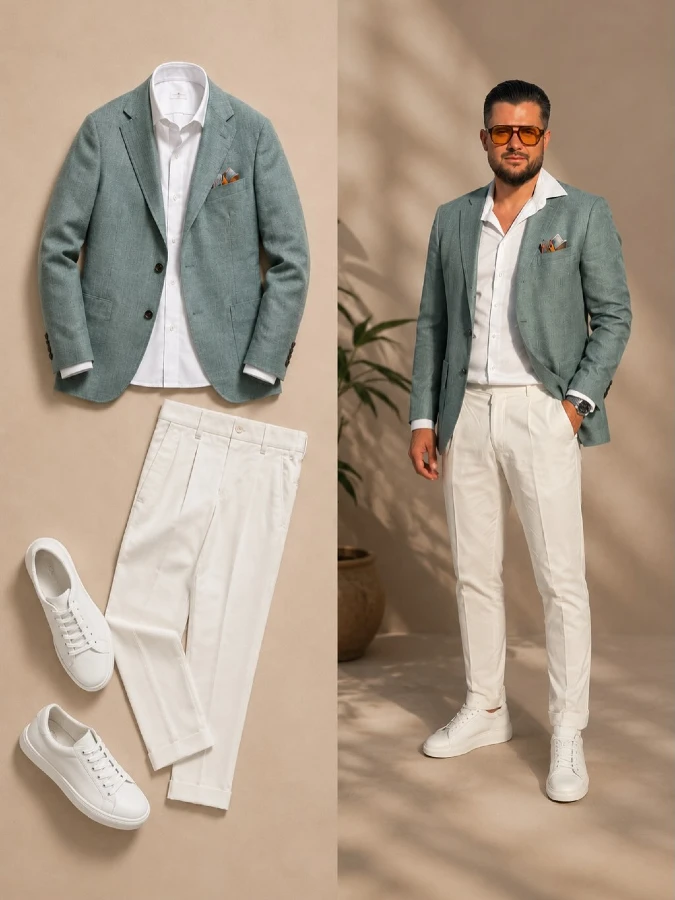 Sage Green Soft-Tailored Separates - Summer Commute Smart-Casual