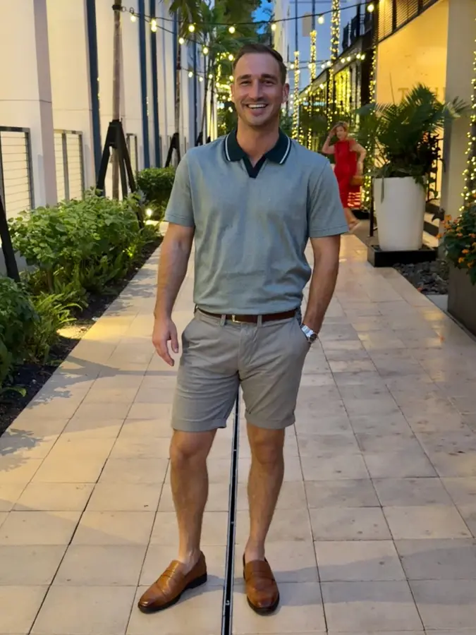 Sage Green Tailored Weekend Knitwear - Mastering [Summer Brunch Outfits for Men That Are Smart-Casual Perfection]