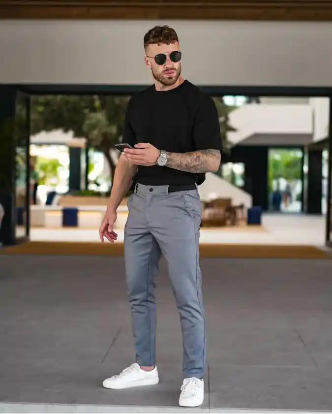 Sharp Grey Chino Trousers – Refining Modern Smart-Casual