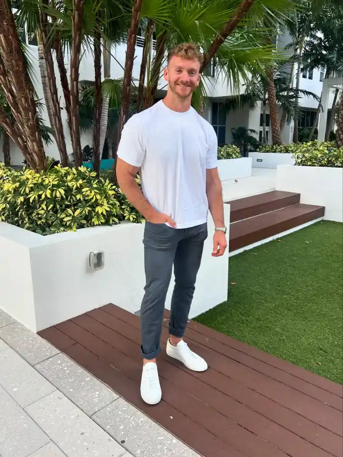 Slate Gray Linear Silhouette - Elevating Casual Staples