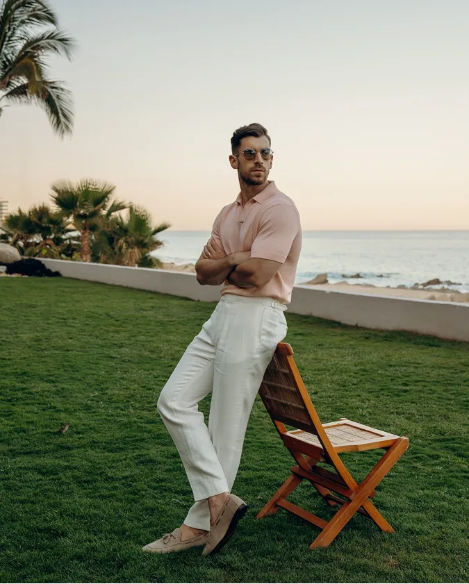 Soft Knit Polo & Linen for a Memorable First Impression