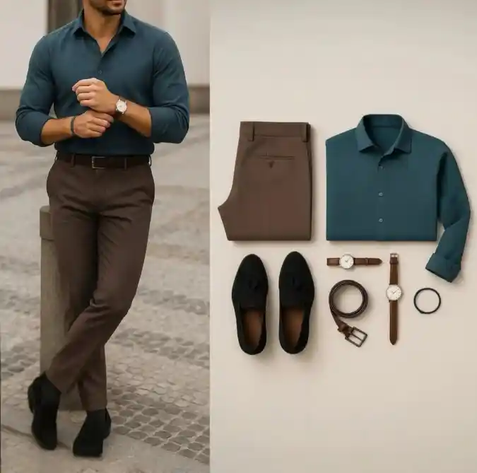 Teal & Earthy Brown Smart-Casual - The Modern Hybrid Uniform