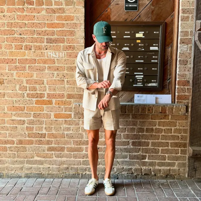 Textured Cream Relaxed Co-Ord - Elevating Summer Brunch Outfits