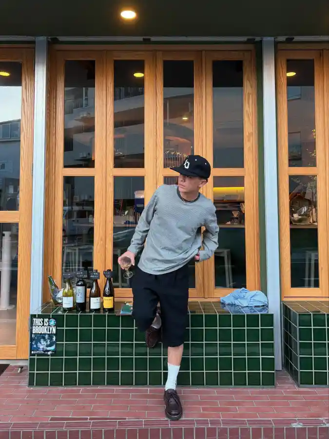 Urban Streetwear Textural Knit and Relaxed-Fit Shorts