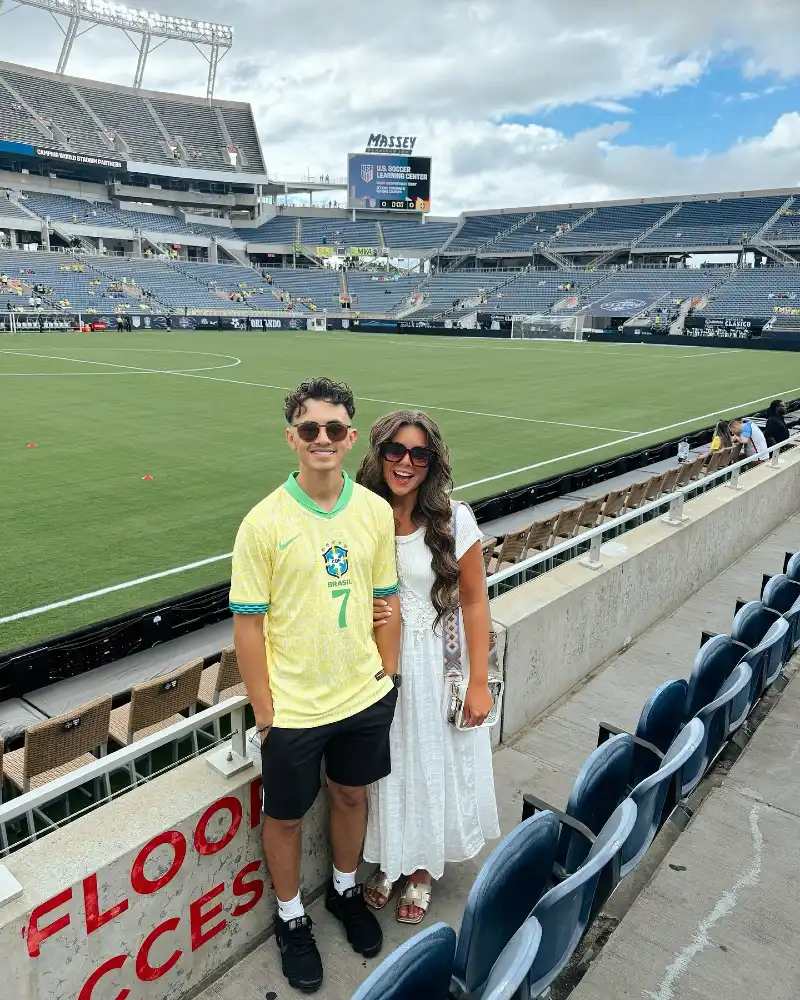 Yellow Brasil Jersey with Black Shorts and Black Sneakers
