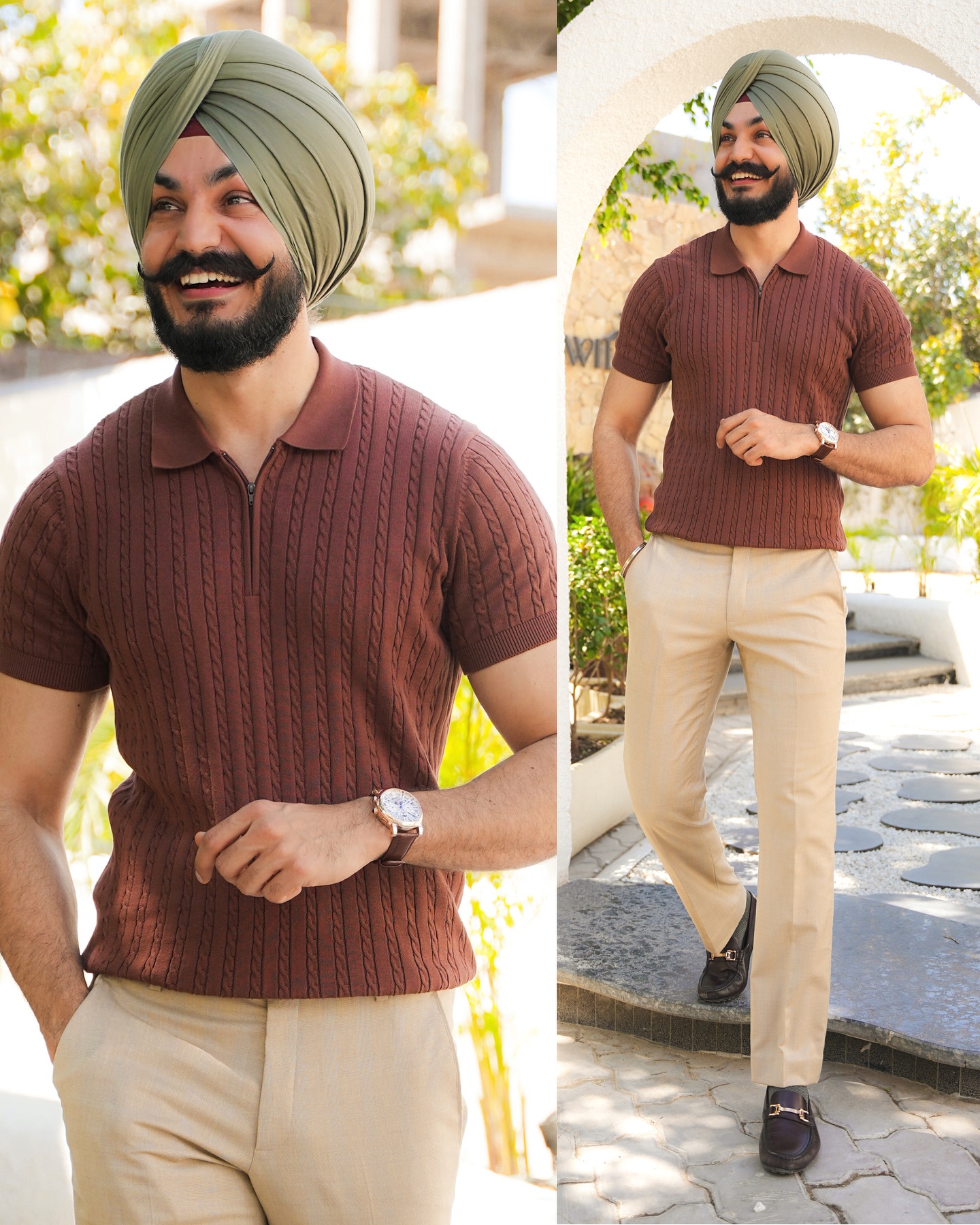 Cable-Knit Brown Relaxed Fit - Mastering Summer Smart-Casual